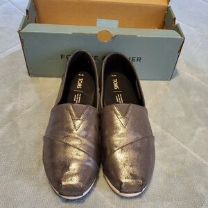 TOMS Metallic Slip-On Shoes